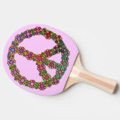 Blume für das Zeichen des Friedens Hübsch Tischtennis Schläger (Seitenansicht)