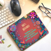 Blume für den benutzerdefinierten Lehrernamen höre Mousepad