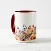 Blume für den Fall von Erntedank-Wasserfarbe Tasse (Vorderseite Links)