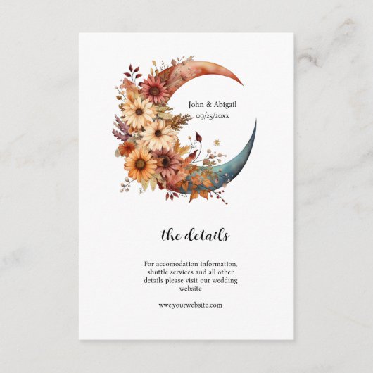 Blume für den Herbst und Pumpkins Begleitkarte (Vorderseite)