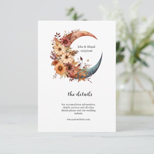 Blume für den Herbst und Pumpkins Begleitkarte (Stehend Vorderseite)