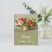 Blume für den Muttertag Postkarte (Stehend Vorderseite)