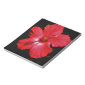 Blume für den roten Hibiskus in Rot Notizblock (Rotiert)