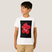 Blume für den roten Hibiskus in Rot T-Shirt (Vorne ganz)