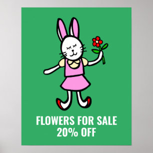 Blume für den Verkauf, Kundenwerbung Poster