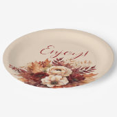 Blume für den Wasserfarbenfall - Genießen Pappteller (Schrägansicht)