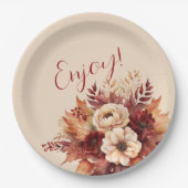 Blume für den Wasserfarbenfall - Genießen Pappteller (Vorderseite)