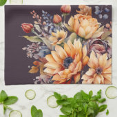 Blume für den Wasserfarbenfall - Lila- Geschirrtuch (Gefaltet)