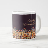 Blume für den Wasserfarbenfall Lila Jumbo-Tasse (Vorderseite Rechts)