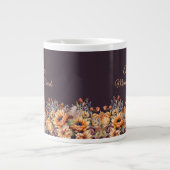 Blume für den Wasserfarbenfall Lila Jumbo-Tasse (Vorderseite)