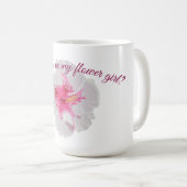 Blume für den weißen Hibiskus Kaffeetasse (VorderseiteRechts)