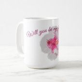 Blume für den weißen Hibiskus Kaffeetasse (Vorderseite Links)