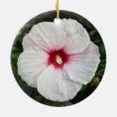 Blume für den weißen Hibiskus Keramik Ornament (Hinten)