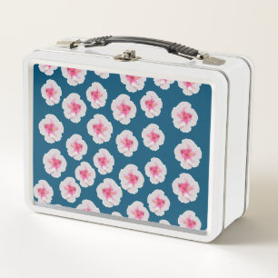 Blume für den weißen Hibiskus Metall Brotdose