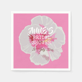 Blume für den weißen Hibiskus Serviette