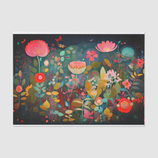 Blume für die Abstrakte Malerei Seidenpapier (Vorderseite)