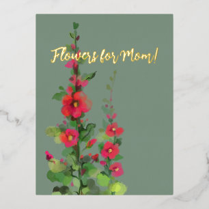 Blume für die beste Mutter! Folien Feiertagspostkarte