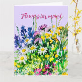 Blume für die beste Mutter! Karte (Gelbe Blume)