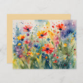 Blume für die Blumenzwiebelflora der Wasserfarbe G Dankeskarte (Vorne/Hinten)