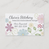 Blume für die Farbstickerei mit Nähstichen Visitenkarte (Vorderseite)