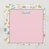 Blume für die Frühjahrs-Hütte Mitteilungskarte (Vorne/Hinten)