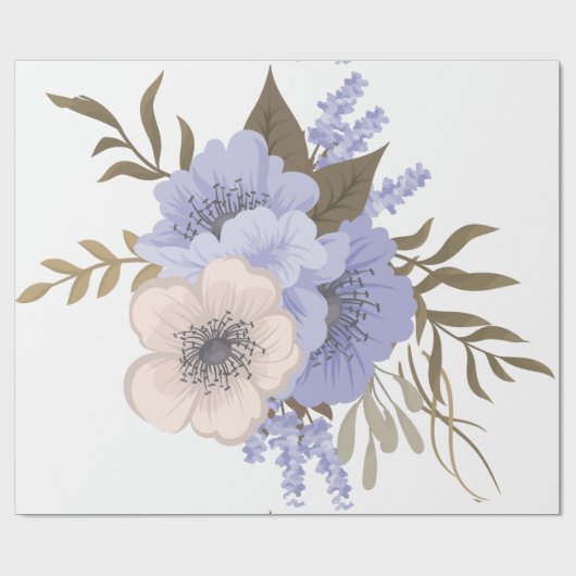 Blume für die Frühjahrszeit Geschenkpapier (Flach)