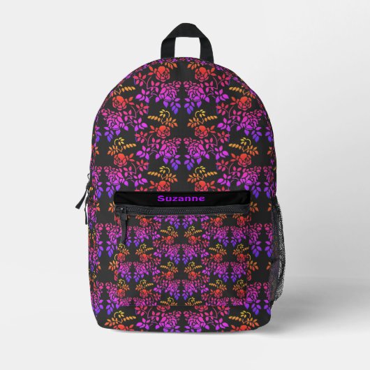 Blume für die gefestigte Rose Personalisiert Bedruckter Rucksack (Vorderseite)