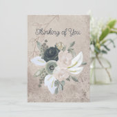 Blume für die Leerlaufzettel Grün und Creme Ankündigung (Stehend Vorderseite)