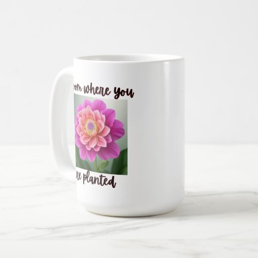 Blume für die niedliche Tasse (Vorderseite Links)