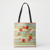 Blume für die Poppies Monogramm Tasche (Vorderseite)