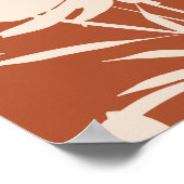 Blume für die Retro-Silhouette: nahtloses Muster i Poster (Ecke)