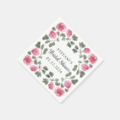 Blume für die Rosa Wasserfarbe Serviette (Ecke)