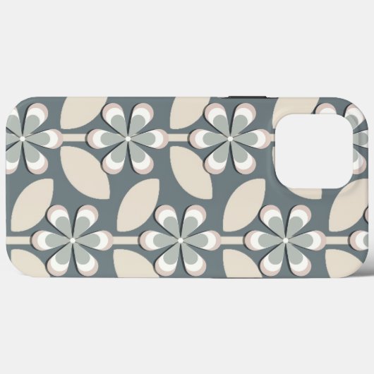 Blume für die Seitengrüne Retro Case-Mate iPhone Hülle (Rückseite (Horizontal))