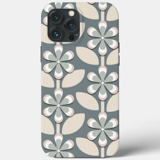 Blume für die Seitengrüne Retro Case-Mate iPhone Hülle (Rückseite)