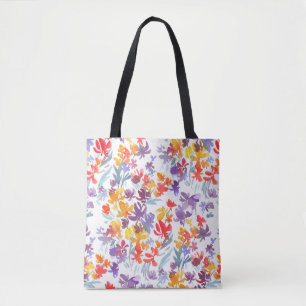 Blume für die Sommerwiese in Aquarellfarben Tasche