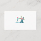 Blume für die Visitenkarte des Haarbogens rosa (Rückseite)