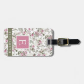 Blume für die von Weißblütenrosa und grüner Rose Gepäckanhänger (Vorderseite horizontal)