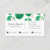 Blume für die Weißwasserlilie und Liliendesign Visitenkarte (Rückseite)