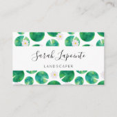 Blume für die Weißwasserlilie und Liliendesign Visitenkarte (Vorderseite)