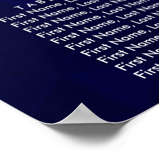 Blume für dunkelblaue und korallenblaue Rose - Sit Poster (Ecke)