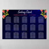 Blume für dunkelblaue und korallenblaue Rose - Sit Poster (Vorne)