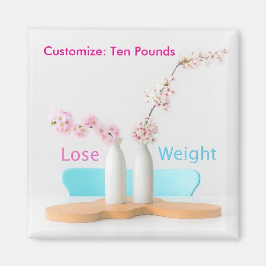 Blume für eine lockere Ernährung Magnet (Vorne)