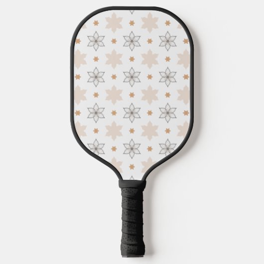 Blume für einfache geometrische Linien Pickleball Schläger (Vorderseite)