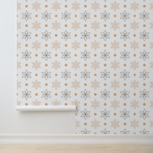 Blume für einfache geometrische Linien Tapete