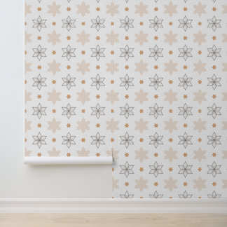 Blume für einfache geometrische Linien Tapete