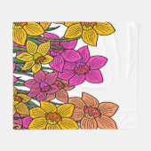Blume für farbenfrohe Kleidung Fleecedecke (Vorderseite (Horizontal))