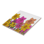 Blume für farbenfrohe Kleidung Fliese (Seite)