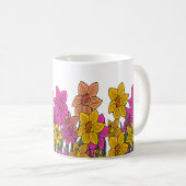 Blume für farbenfrohe Kleidung Kaffeetasse (VorderseiteRechts)