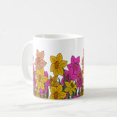 Blume für farbenfrohe Kleidung Kaffeetasse (Vorderseite Links)