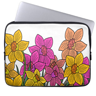 Blume für farbenfrohe Kleidung Laptopschutzhülle